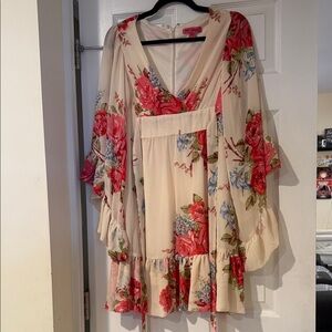 Betsey Johnson Floral Long Sleeve Dress